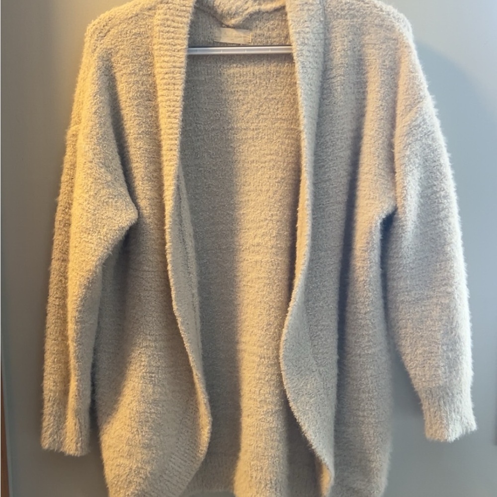 Elegant Women's Open Front Cardigan - Soft Cream